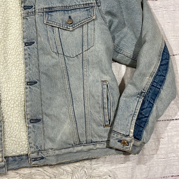P.E Nation 1984 Oversized Sherpa Lined Jean Denim Jacket - Picture 8 of 12